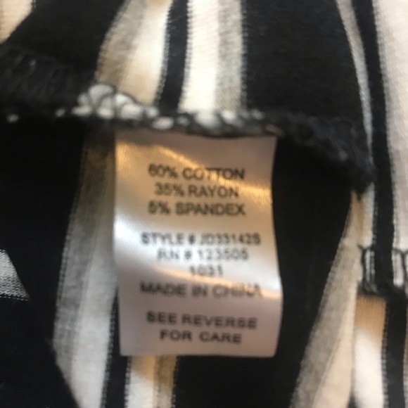 COPY - Heart & Hips Black White Striped MIDI Bodycon Dress Large - Picture 5 of 6